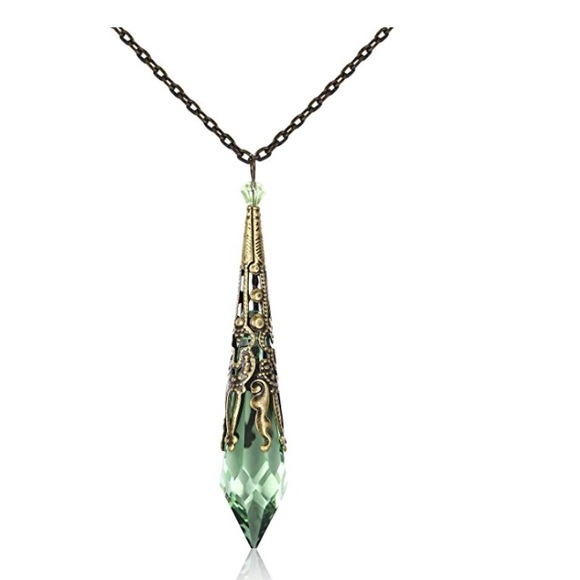 Bronze Victorian  Crystal Necklace - Picture 2 of 3